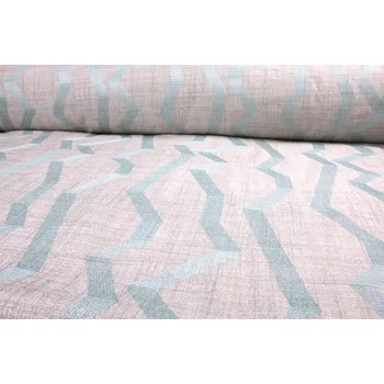 Tibex Dekorační látka DOMIZIL TYRKYSOVÁ Béžová