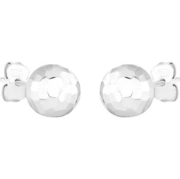 Náušnice GEMMAX Náušnice disco koule z bílého zlata na puzetu – zlatý šperk ryzosti 585/1000 v Dárkovém balení s Certifikátem GLEWN-02548