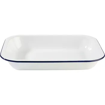 APS Emaille mísa, bílá/modrá, objem: 1,90 litru, výška: 45 mm