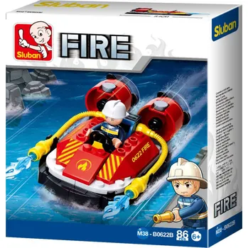 Stavebnice Sluban SLUBAN Fire Hasičské vznášedlo 86 dílků + 1 figurka STAVEBNICE | 63294