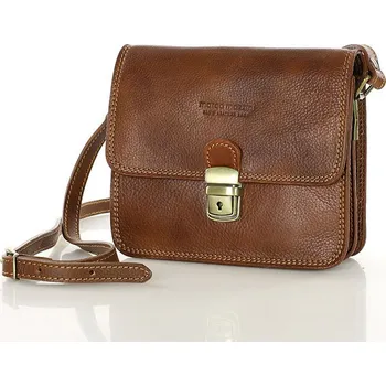 Kabelka Kožená crossbody kabelka Marco Mazzini MM250 hnědá