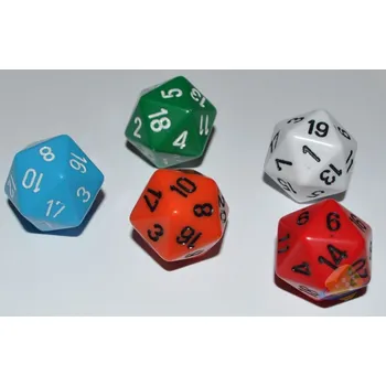 Příslušenství k deskovým hrám Chessex Kostka D20 jednobarevná - 29420