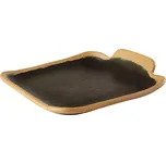 Servírovací talíř APS Crocker, hnědý, šířka 13 cm