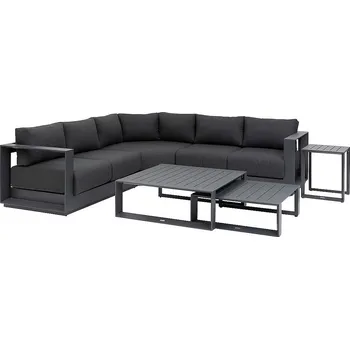 Zahradní sestava Hliníková rohová sestava pro 5 osob MADRID NEW (antracit)