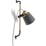 RED - DESIGN RENDL CHOUPETTE nástěnná posuvná černošedá textil/dřevo 230V E27 15W - RED - DESIGN RENDL RED R13649