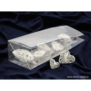 Potravinová fólie Celofánové sáčky 8 x 24 cm s hranolovým dnem 4 cm - Celofánové