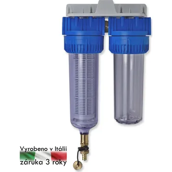Zařízení na úpravu vody AQUA Water Systems Sada dvou korpusů filtrů Duplex WASH SL 10", připojení 1"