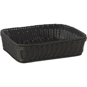 chlebník APS Profi Line Koš obdélníkový, černý, výška: 100 mm, délka: 400 mm