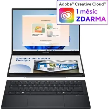 Notebook ASUS NTB Zenbook Duo (UX8406CA-OLED088W), Ultra 7 255H, 14" 3K, 32GB, 1TB SSD, Intel Arc, W11 Home, Inkwell Gray