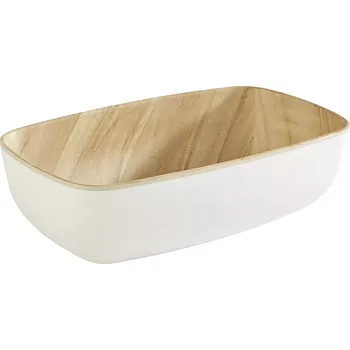 APS Frida mísa, GN 1/9, dřevěný vzhled/bílá, objem: 0,50 litru, výška: 55 mm