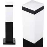 Interlook LLF-45CM | Stojací zahradní lampa, čtvercový sloupek pro žárovku E27 Napájení 230V, nerez Matná černá, 45 cm