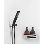 Ruční sprchová hlavice černá kov 1 typ proudu vody ruční sprcha moderní styl koupelna Beliani