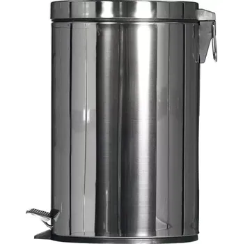 Odpadkový koš Nerez pedálový odpadkový koš 20 l, stříbrný
