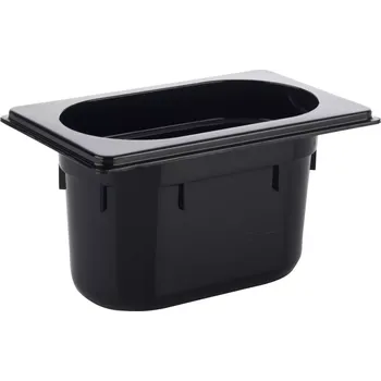 Dóza na potraviny APS GN nádobí GN 1/9, obsah: 0,60 litru, hloubka: 100 mm, černá