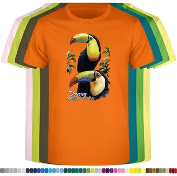 detske-levne-bavlnene-tricko-potisk-tukan-obrovsky Barva: Orange - oranžová, Dětská bavlněná trička JHK: S