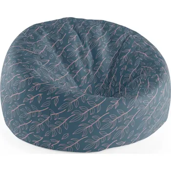 Sedací pytel Sablio Sedací vak Cocoon Růžové malované lístky - 75 x 45 x 35 cm