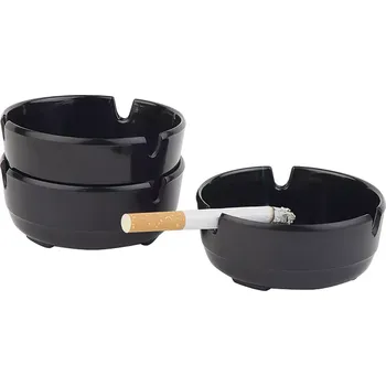 Popelník APS Casual popelník, černý, výška: 30 mm, průměr: 80 mm