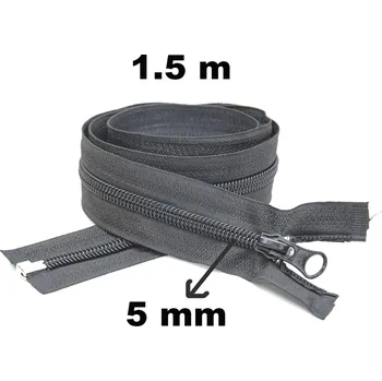 Zip Zip spirálový Dělitelný Grafitový 5 mm délka 150 cm