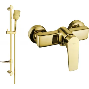 Mexen Lynx DF62 sprchová baterie se sprchovou sadou, zlatá - 74594DF62-50 Bateriové soupravy