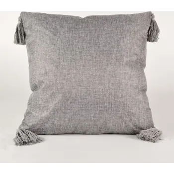 Dekorační povlak na polštář s třásněmi 45x45 šedá