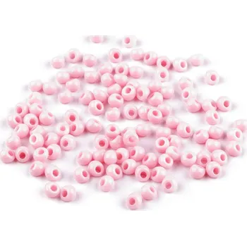 Dětské navlékací korálky Plastové korálky kapky, imitace rokajlu 4,7x5,3 mm