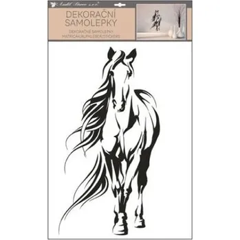 Samolepící dekorace Samolepicí dekorace 15502 na zeď černý kůň 42 x 60 cm