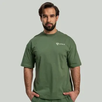 Pánské oblečení GymBeam Tričko Oversized Cedar Green - STRIX Velikost: XXL, Barva: zelená