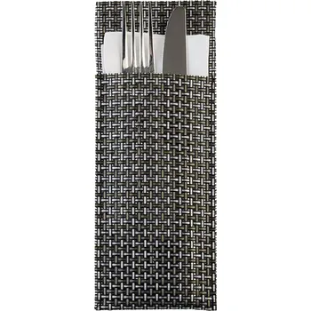 Příbor APS Sada ubrousků/doplňků na příbory 6 ks, stříbrná šedá, výška: 1 mm, délka: 240 mm