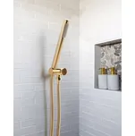 Ruční sprchová hlavice zlatá kov 1 typ proudu vody ruční sprcha moderní styl koupelna Beliani