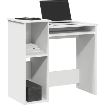 Psací stůl vidaXL Psací stůl s policemi 84x40x78 cm kompozitní dřevo [860450] Barva: Bílá