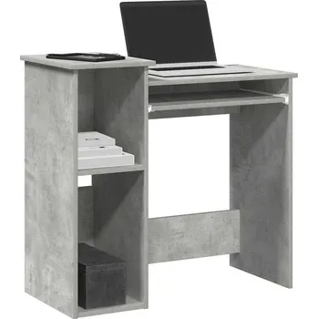 Psací stůl vidaXL Psací stůl s policemi 84x40x78 cm kompozitní dřevo [860450] Barva: Betonová šedá