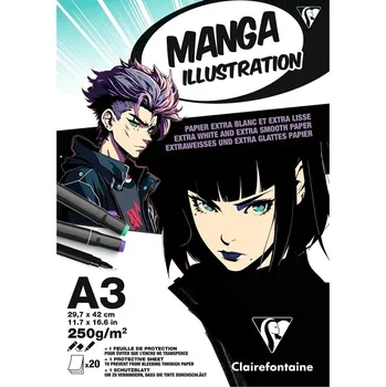 Clairefontaine Manga Illustration Skicář 20 A3 250 g