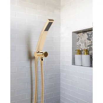 Sprchová hlavice Ruční sprchová hlavice zlatá kov 1 typ proudu vody ruční sprcha moderní styl koupelna Beliani