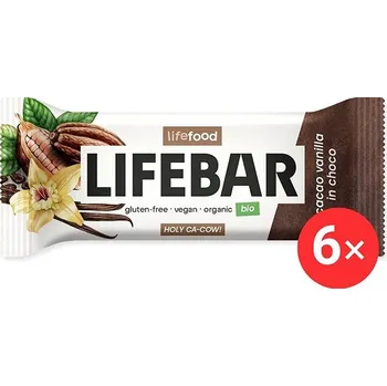 Lifefood Lifebar InChoco S kakaovými boby a vanilkou RAW BIO 6 x 40 g
