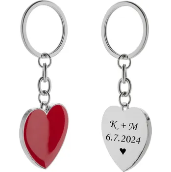 Srdce Valentine - přívěsek na klíče
