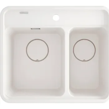 Granitový dřez Deante Momi granitový dřez 60x52 cm bílá ZKM_A503