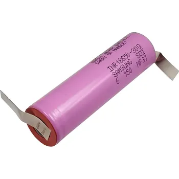 Článková baterie Akumulátor 3,6V / 3000mAh Samsung INR18650-30Q, s pájecími vývody "Z"