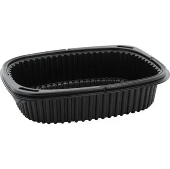 Jednorázové nádobí Menu mísa PP černá 1-dílná, 170 x 215 x 50 mm, 40 ks