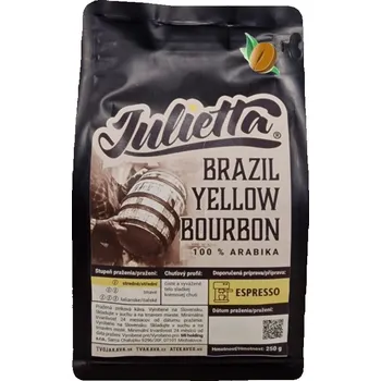 Julietta Brazil Yellow Bourbon čerstvě pražená zrnková káva 250 g