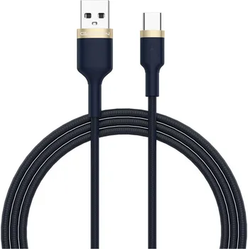 Kabel GoGEN USB-A / USB-C, 1m, opletený, modrý