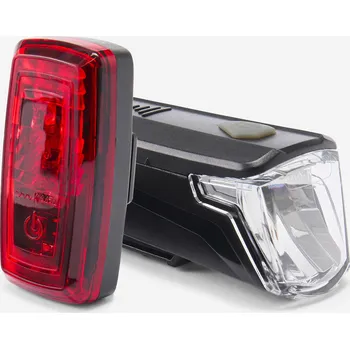 Cyklosvítilna DECATHLON Přední a zadní světlo na baterie na kolo ST110