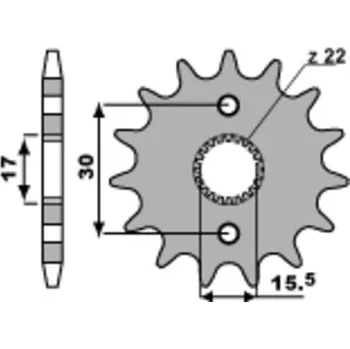 Nářadí na motocykly Ocelová standardní přední řetězová kola PBR 332 - 420 332.15.18NC