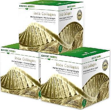 GUARANAPLUS Roční balení 3 x 30 sáčků Inca Collagen Exotic Herbs, mořský kolagen 270g