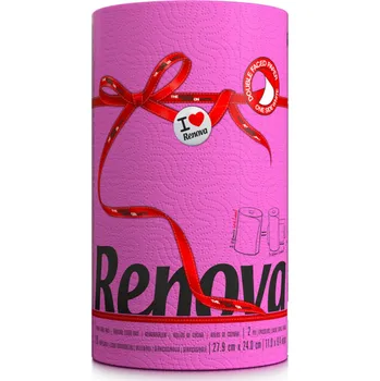 Papírová utěrka Renova Papírové kuchyňské utěrky 2vrstvé růžové 1 ks