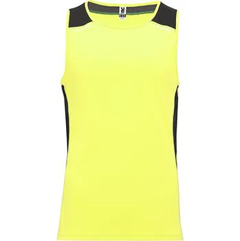 Pánské tílko Pánské sportovní tílko Misano svítivě žlutá-černá (22102) M