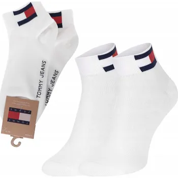 Pánské ponožky Tommy Hilfiger Jeans Ponožky 19 Series bílé, velikost 43-46