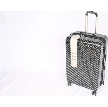 COCODIVO Cestovní kufr 1866 z polykarbonátu VELKÝ s expandérem černý s potiskem černá VELKY