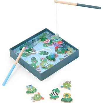 Dřevěná hračka Rappa Vilac Magnetické rybaření Žáby