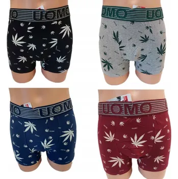 Pánské spodní prádlo PÁNSKÉ BOXERKY UOMO VELIKOST XXL Bavlna ČERNÉ