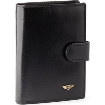 Peněženka Peterson Pánská kožená peněženka Yarikh černá One size